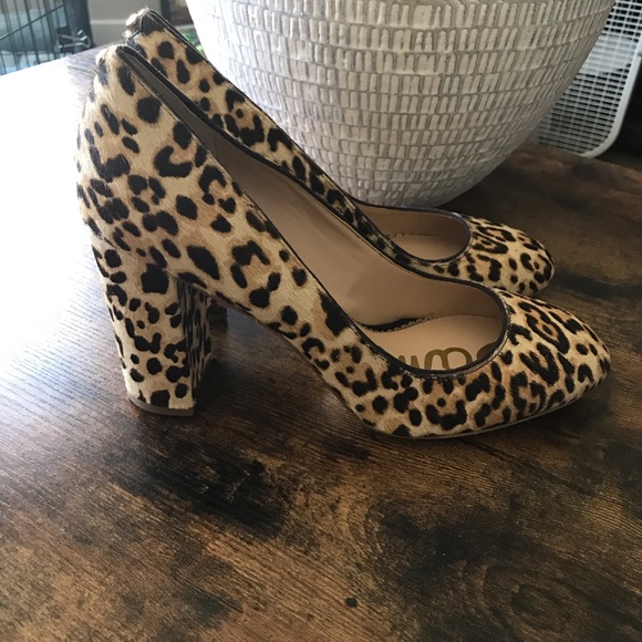 Sam Edelman Leopard Block Heels - Picture 7 of 9